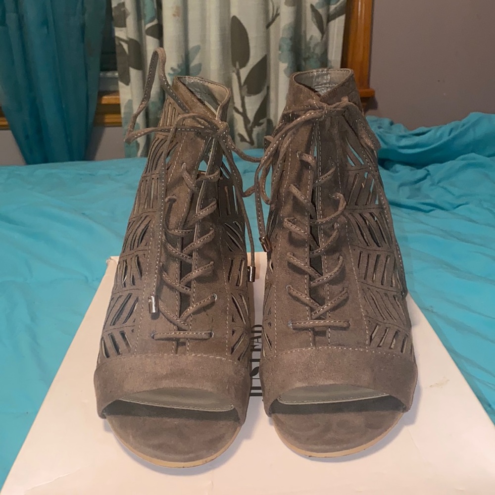 Camel Green Bootie Heels - image 1